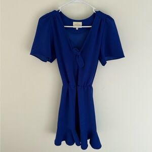 Sezane Blue Short Sleeve Dress